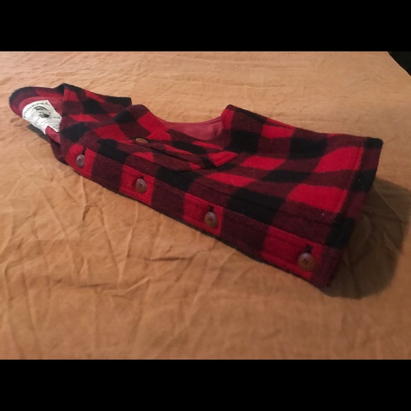 Vintage Banana Republican Red & Black Plaid Vest - Picture 1 of 3